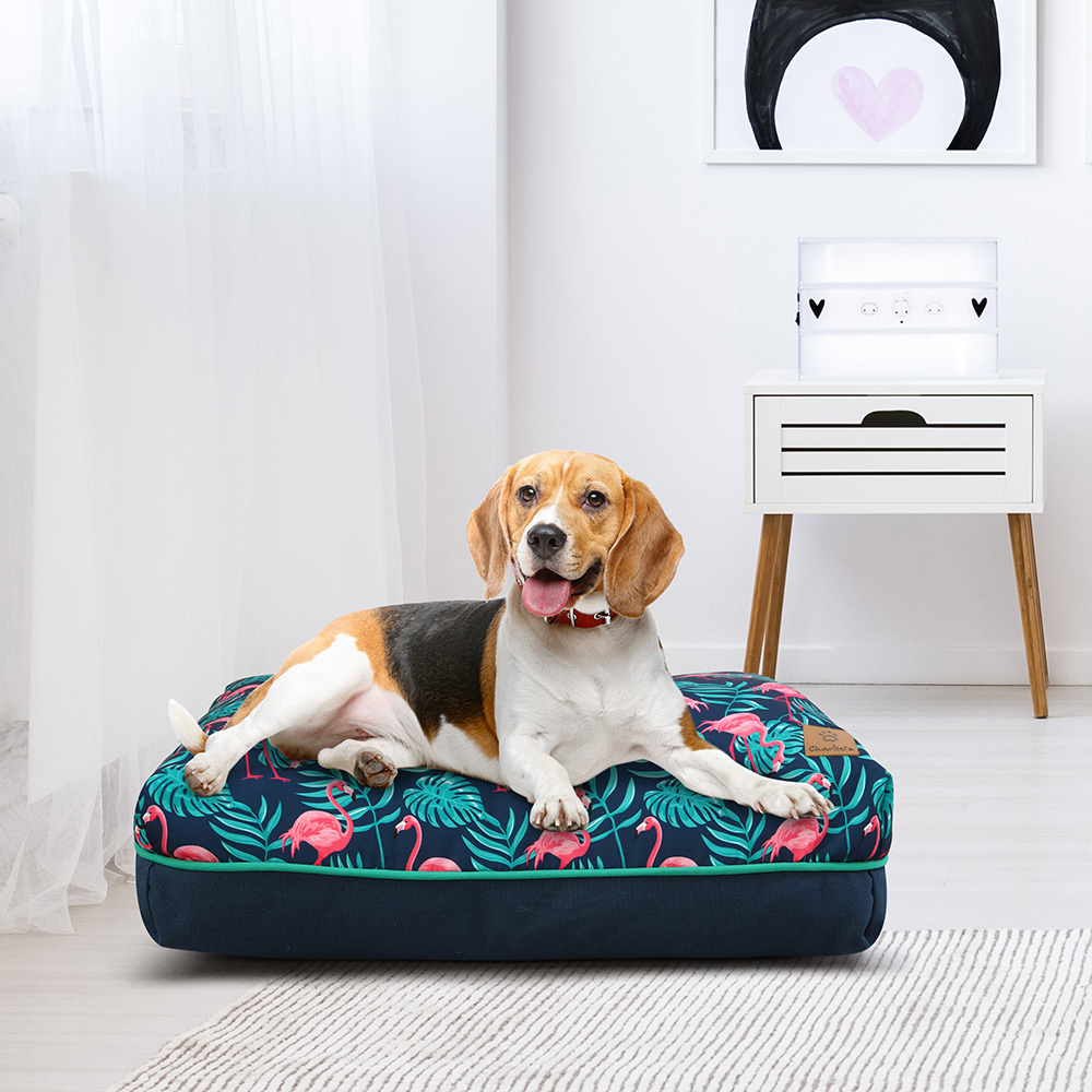 Deluxe Rectangle Pet Superior Bed Mat Dog Cat Flamingo ...