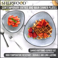 Sherwood Home Contemporary Entree And Main Dinner Plates - 8 Piece Set