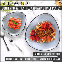 Sherwood Home Contemporary Entree And Main Dinner Plates - 2 Piece Set