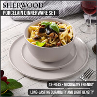 Sherwood 12-piece Dinnerware Set Oat