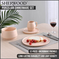 Sherwood 12-piece Dinnerware Set Pink