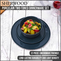 Sherwood 12 piece dinnerware set blue