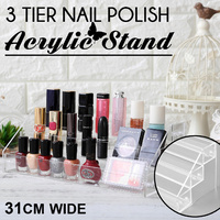 Home Living Beauty 3 Tier Acrylic Nail Polish Stand - Clear