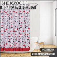 Sherwood Home Shower Curtain Spots Multi 180X180cm