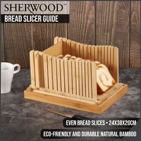 Sherwood Home Bread Slicer Guide Bamboo 32.5x22x6cm 