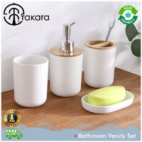 Takara Takae - 4 Piece Bathroom Vanity Set White