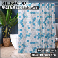 Sherwood Single Shower Curtain Mozaic 180x180cm