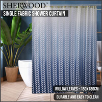 Sherwood Single Shower Curtain Willow Leaves 180x180cm
