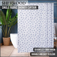 Sherwood Single Shower Curtain Seashells 180x180cm