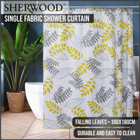 Sherwood Single Shower Curtain Falling Leaves 180x180cm