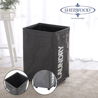 Sherwood Home Foldable Oxford Fabric Laundry Bag with 5 Wheels 40x33x60cm