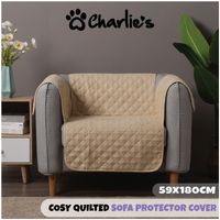 Charlie's Cosy Cover Quilted Sofa Cover Protector For Chairs