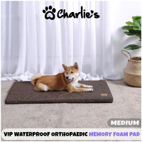 Charlie's Pet VIP Waterproof Orthopaedic Memory Foam Pad - Latte - Medium