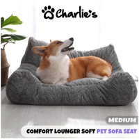 Charlie's Pet Comfort Lounger Plush Pet Sofa Seat Medium