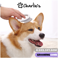 Charlie's Pet Grooming Comb - Grey