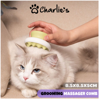 Charlie's Pet Grooming Massager Comb - Grey