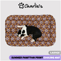Charlie's Pawtton Print Summer Gel Pet Cooling Mat - Large 60 X 100Cm