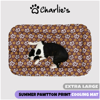 Charlie's Pawtton Print Summer Gel Pet Cooling Mat - Extra Large 120 X 75Cm