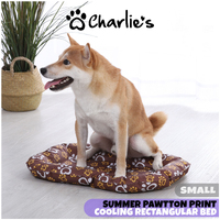 Charlie's Pawtton Print Bolsterd Summer Gel Pet Cooling Mat  - Small