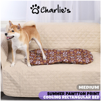Charlie's Pawtton Print Bolsterd Summer Gel Pet Cooling Mat - Medium 