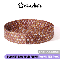 Charlie's Pawtton Print Portable Summer Pet Pool - Extra Large