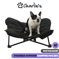 Charlie's Pet Portable and Foldable Outdoor Pet Chair - Black - 70x70x20cm