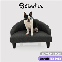 Charlie's Crown Pet sofa-Charcoal