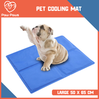 Summer Cool Pad Dog Cat Pet Cooling Gel Mat Non Toxic Indoor Outdoor Bed 50X65CM