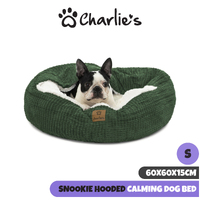 Charlie's Cushioned Hooded Nest Eden Green Small