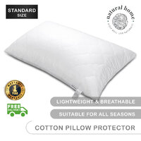 Natural Home Cotton Pillow Protector Standard