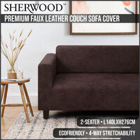 Sherwood Home Premium Snowflake woolen Sofa Cover Dark Leather 2 Seater