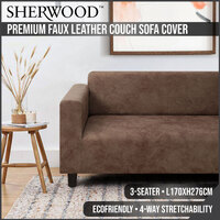 Sherwood Home Premium Snowflake woolen Sofa Cover Light Leather 3 Seater