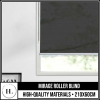Home Living Mirage Roller Blind 100% Polyester 60X210Cm Black