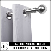 Home Living Ball End Extendable Rod Set---Metal / Plating Silver 160 - 300cm