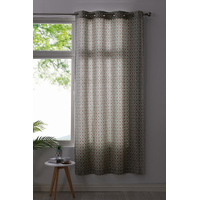 Sherwood Home Circle Green/Taupe Eyelet Curtain - 137x223cm 