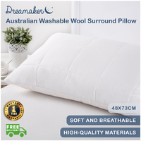 Dreamaker Australian Washable Wool Surround Pillow - 48 X 73 Cm