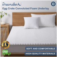 Dreamaker Egg Crate Convoluted Foam Underlay - Single Bed