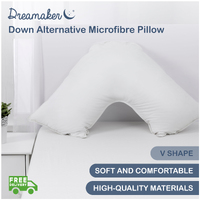 Dreamaker Down Alternative Microfibre V Shape Pillow - 78 x 78 cm 