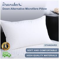 Dreamaker Down Alternative Microfibre Standard Pillow - 48 X 73 Cm