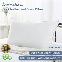 Dreamaker Duck Feather And Down Pillow - 48 X 73 Cm