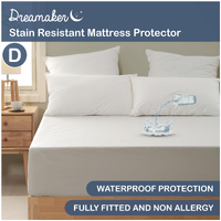 Dreamaker Stain Resistant Waterproof Mattress Protector - Double Bed