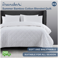 Dreamaker Lightweight Bamboo & Cotton Blend Quilt - King Single Bed