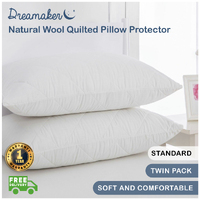 Dreamaker Quilted Wool Pillow Protector