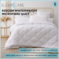 Sleepcare 500GSM Winterweight Microfibre Quilt - Single Bed