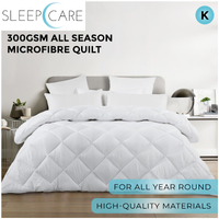 Sleepcare 300Gsm All Season Microfibre Quilt - Single Bed
