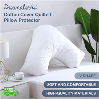 Dreamaker Cotton Cover Quilted Pillow Protector - V Shape