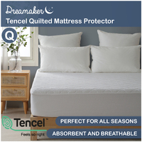 Natural Home Tencel Quilted Mattress Protector Queen Bed 
