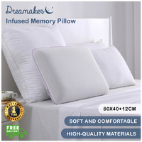 Dreamaker Lavender Infused Memory Foam Pillow Standard - 60 x 40cm
