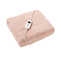 Dreamaker Coral Fleece Electric Heated Throw Blanket Blush - 160x120cm