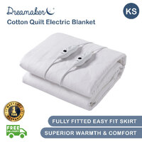 Dreamaker 100% Cotton Quilt Electric Blanket King Single Bed